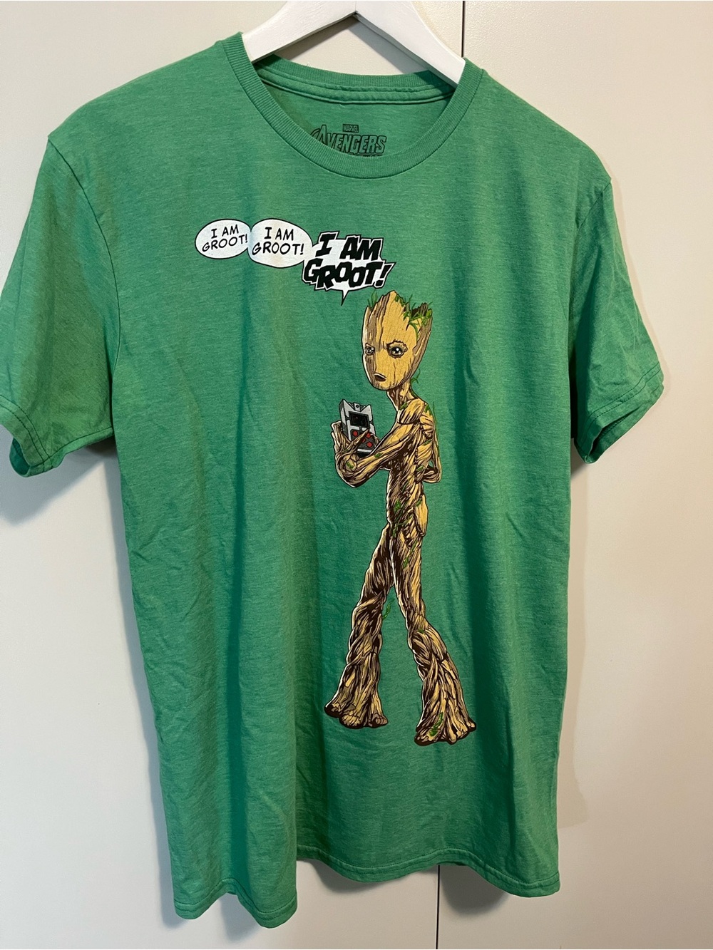 Marvel Avengers I Am Groot Graphic Tee Shirt Size Large Excellent Condition